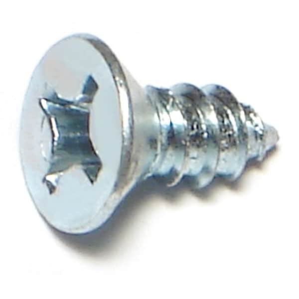 Midwest Fastener Sheet Metal Screw, #12 x 1/2 in, Zinc Plated Steel Flat Head Phillips Drive, 48 PK 63667 - main